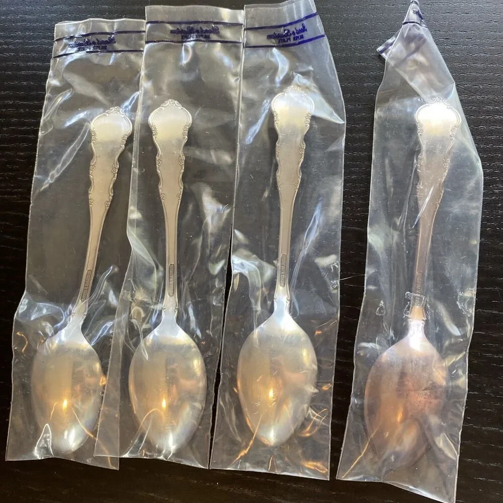 Reed Barton Dresden Rose Silverware 4 Place Settings Of 5 Pcs Silverplated (20)